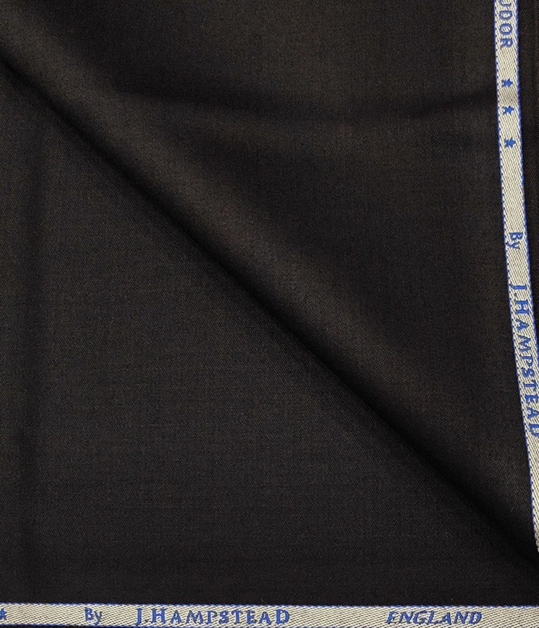 J.Hampstead Men's Wool Solids  Super 100's Unstitched Trouser Fabric (Dark Wine