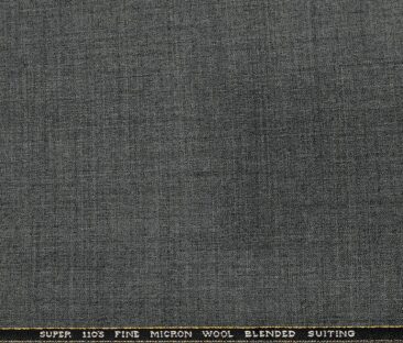 J.Hampstead Men's Wool Self Design  Super 110's Unstitched Trouser Fabric (Dark Worsted Grey