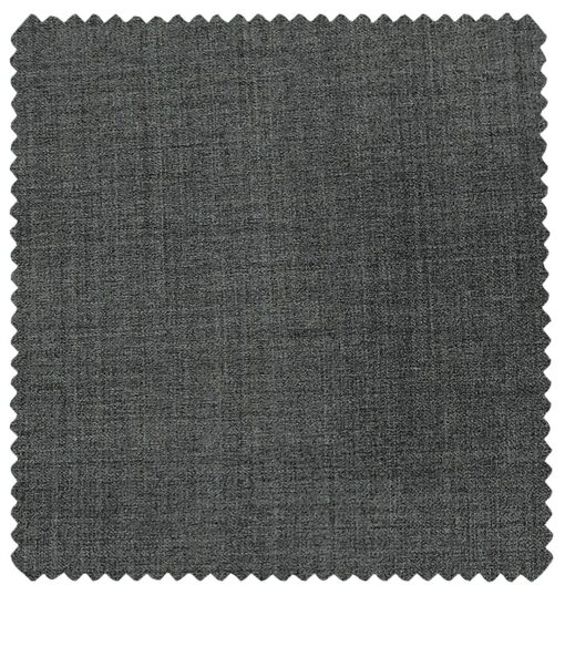 J.Hampstead Men's Wool Self Design  Super 110's Unstitched Trouser Fabric (Dark Worsted Grey
