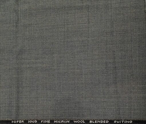 J.Hampstead Men's Wool Structured  Super 100's Unstitched Trouser Fabric (Grey