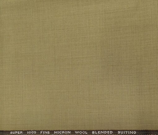 J.Hampstead Men's Wool Structured  Super 110's Unstitched Trouser Fabric (Sand Beige