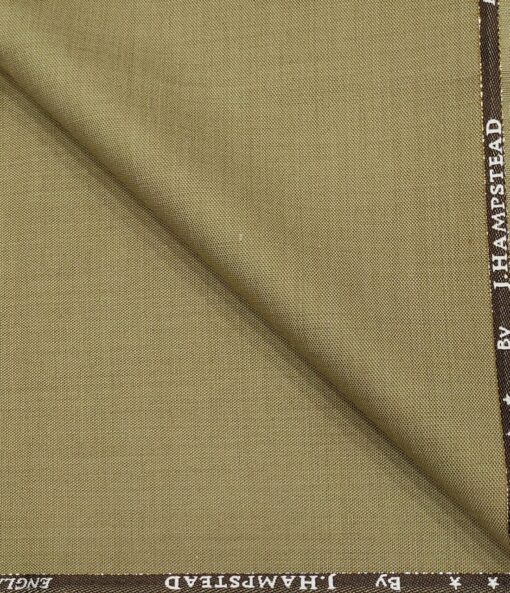 J.Hampstead Men's Wool Structured  Super 110's Unstitched Trouser Fabric (Sand Beige