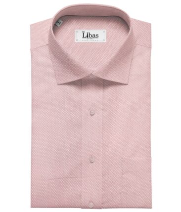 Arvind Men's Cotton Structured  Unstitched Shirting Fabric (Pink)