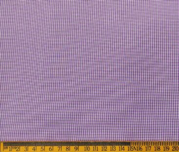 Exquisite Men's Cotton Checks  Unstitched Shirting Fabric (Purple)
