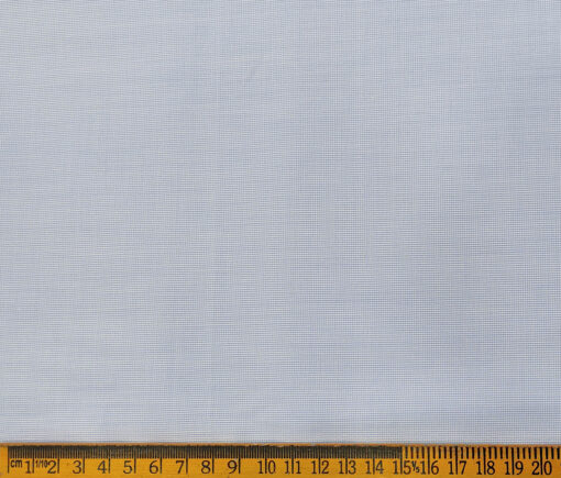 Exquisite Men's Cotton Checks  Unstitched Shirting Fabric (Sky Blue)