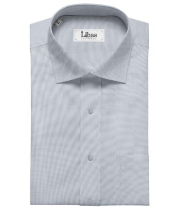 Exquisite Men's Cotton Checks  Unstitched Shirting Fabric (Sky Blue)