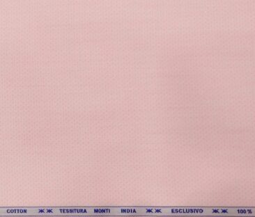 Tessitura Monti Men's Giza Cotton Structured  Unstitched Shirting Fabric (Blush Pink)