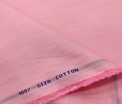 Tessitura Monti Men's Giza Cotton Solids  Unstitched Shirting Fabric (Rose Pink)