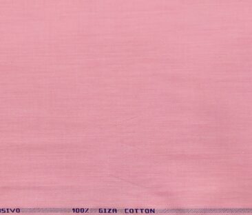 Tessitura Monti Men's Giza Cotton Solids  Unstitched Shirting Fabric (Rose Pink)