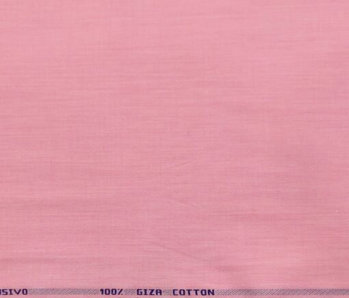 Tessitura Monti Men's Giza Cotton Solids  Unstitched Shirting Fabric (Rose Pink)