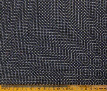 Pee Gee Men's Cotton Printed  Unstitched Shirting Fabric (Dark Blue)
