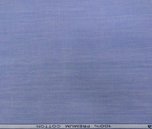 Raymond Men's Cotton Solids  Unstitched Shirting Fabric (Light Blue)