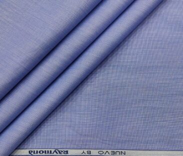 Raymond Men's Cotton Solids  Unstitched Shirting Fabric (Light Blue)