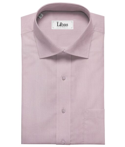 Raymond Men's Cotton Solids  Unstitched Shirting Fabric (Blush Pink)