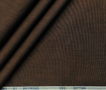 Raymond Men's Cotton Solids  Unstitched Shirting Fabric (Dark Brown)