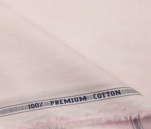 Raymond Men's Cotton Solids  Unstitched Shirting Fabric (Lemonade Pink)