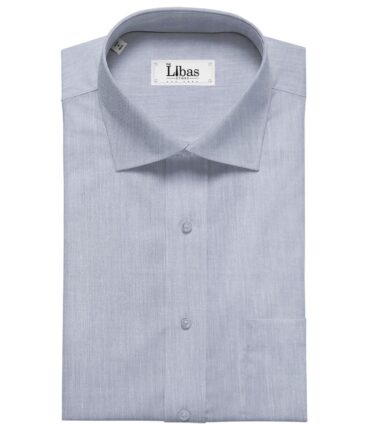 Raymond Men's Cotton Solids  Unstitched Shirting Fabric (Light Blue)