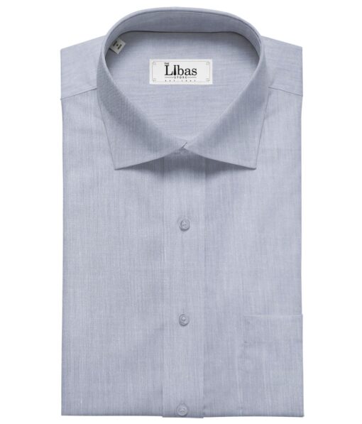 Raymond Men's Cotton Solids  Unstitched Shirting Fabric (Light Blue)
