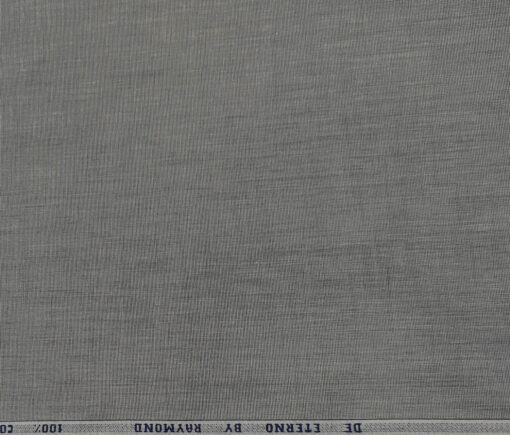Raymond Men's Cotton Solids  Unstitched Shirting Fabric (Medium Grey)