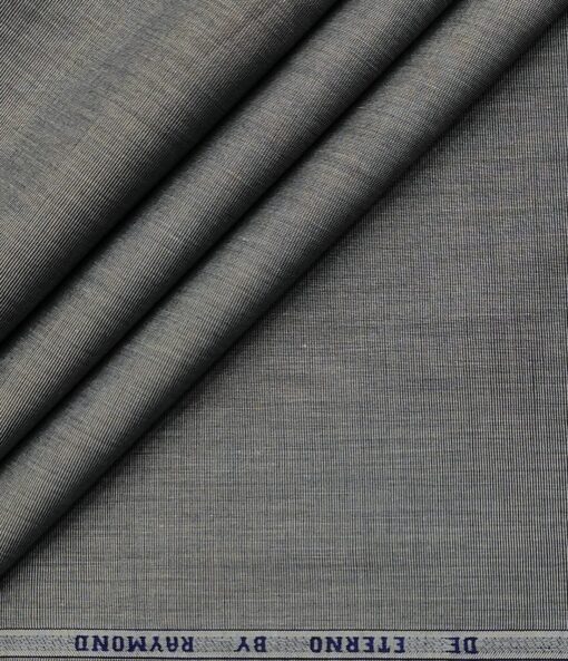 Raymond Men's Cotton Solids  Unstitched Shirting Fabric (Medium Grey)
