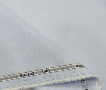 Raymond Men's Cotton Solids  Unstitched Shirting Fabric (Sky Blue)
