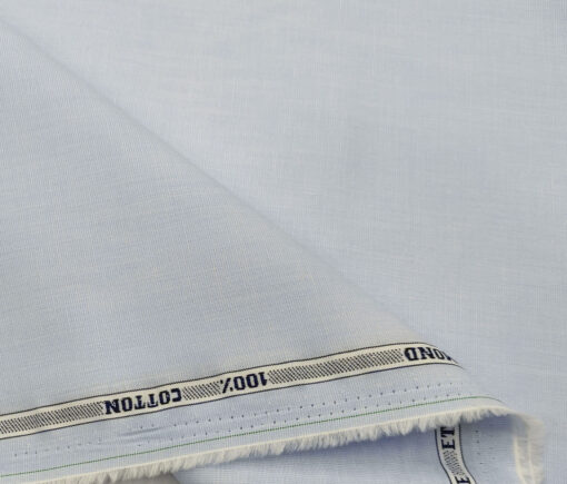 Raymond Men's Cotton Solids  Unstitched Shirting Fabric (Sky Blue)