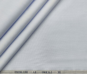 Raymond Men's Cotton Solids  Unstitched Shirting Fabric (Sky Blue)