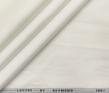Raymond Men's Cotton Solids  Unstitched Shirting Fabric (White)