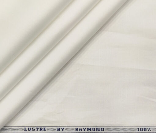 Raymond Men's Cotton Solids  Unstitched Shirting Fabric (White)