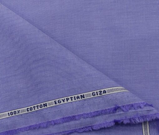 Raymond Men's Giza Cotton Solids  Unstitched Shirting Fabric (Indigo Blue)