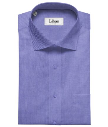 Raymond Men's Giza Cotton Solids  Unstitched Shirting Fabric (Indigo Blue)