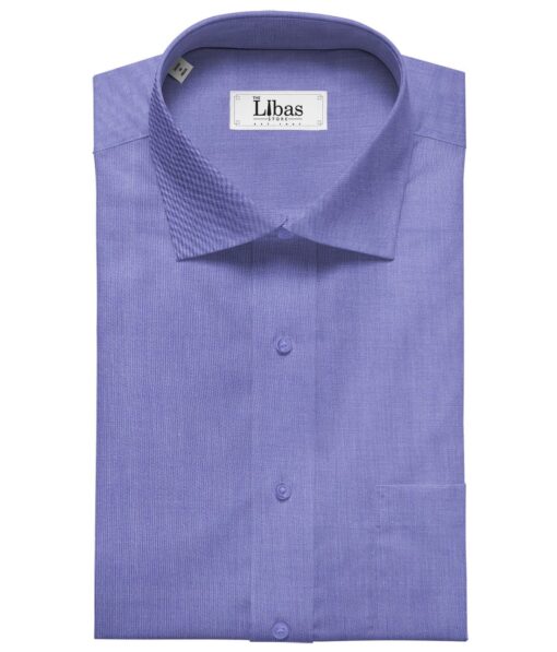 Raymond Men's Giza Cotton Solids  Unstitched Shirting Fabric (Indigo Blue)