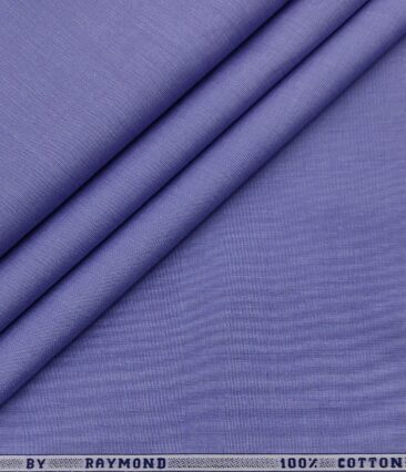 Raymond Men's Giza Cotton Solids  Unstitched Shirting Fabric (Indigo Blue)