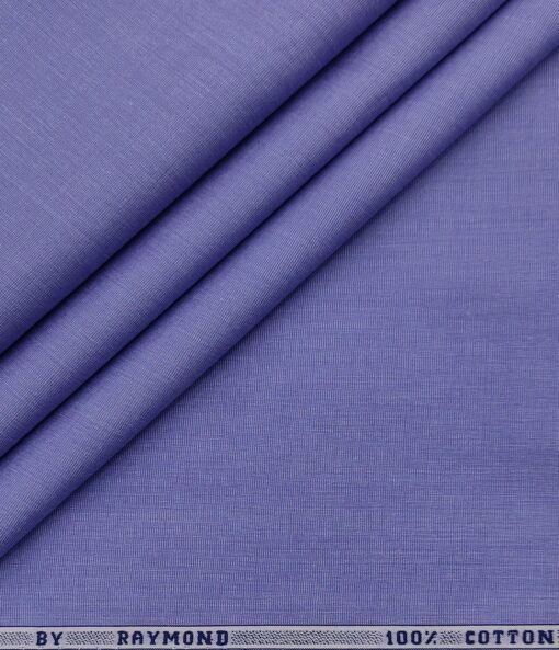 Raymond Men's Giza Cotton Solids  Unstitched Shirting Fabric (Indigo Blue)