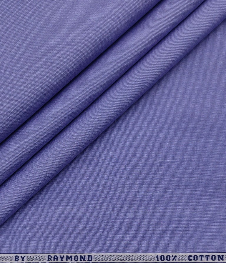 Raymond Men's Giza Cotton Solids  Unstitched Shirting Fabric (Indigo Blue)