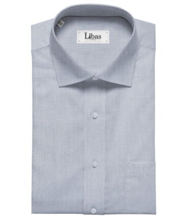 Raymond Men's Giza Cotton Solids  Unstitched Shirting Fabric (Light Blue)