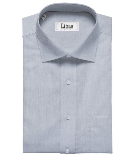 Raymond Men's Giza Cotton Solids  Unstitched Shirting Fabric (Light Blue)