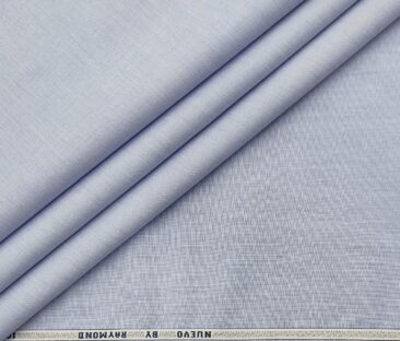 Raymond Men's Giza Cotton Solids  Unstitched Shirting Fabric (Light Blue)