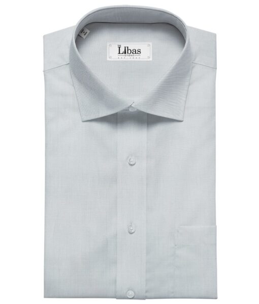 Raymond Men's Giza Cotton Solids  Unstitched Shirting Fabric (Sky Blue)