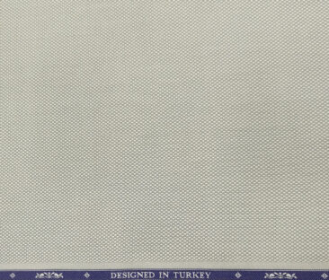 Soktas Men's Giza Cotton Structured  Unstitched Shirting Fabric (Light Grey)