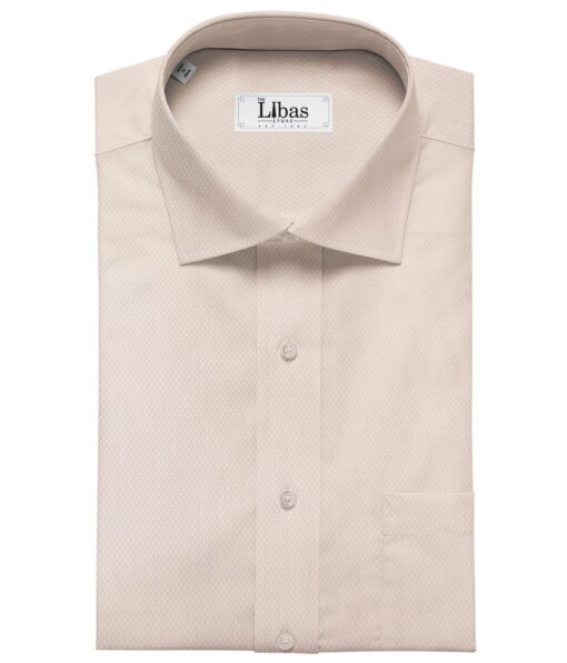 Soktas Men's Giza Cotton Structured  Unstitched Shirting Fabric (Light Pink)