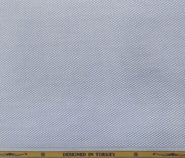 Soktas Men's Giza Cotton Structured  Unstitched Shirting Fabric (Sky Blue)