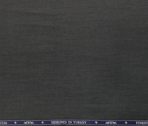 Soktas Men's Giza Cotton Solids  Unstitched Shirting Fabric (Dark Grey)