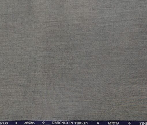 Soktas Men's Giza Cotton Solids  Unstitched Shirting Fabric (Grey)