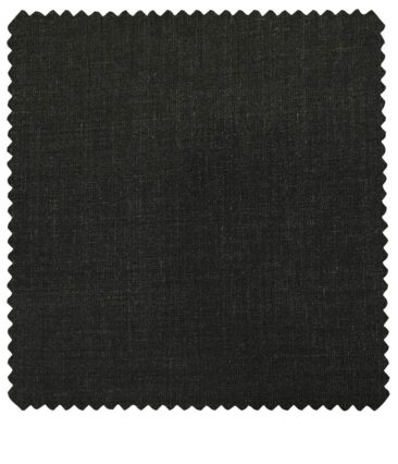 Cadini Men's Wool Self Design Super 130's Unstitched Suiting Fabric (Blackish Grey)