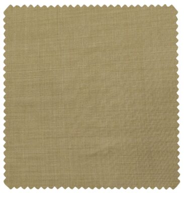 Cadini Men's Wool Self Design Super 130's Unstitched Suiting Fabric (Oat Beige)
