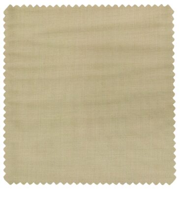 Cadini Men's Wool Structured Super 90's Unstitched Suiting Fabric (Buttermilk Beige)