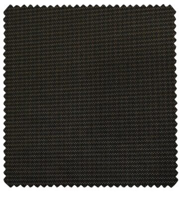 Cadini Men's Wool Structured Super 90's Unstitched Suiting Fabric (Dark Brown)