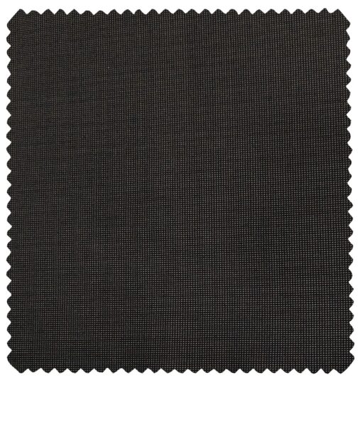Cadini Men's Wool Structured Super 90's Unstitched Suiting Fabric (Dark Grey)