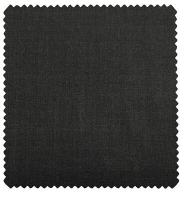Cadini Men's Wool Checks Super 90's Unstitched Suiting Fabric (Dark Grey)